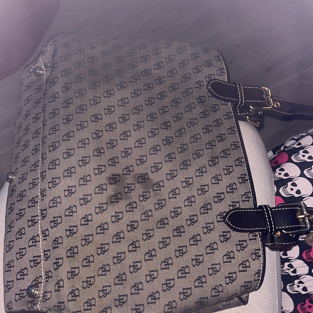 Black and Grey Dooney and Burke Purse and Wallet Set